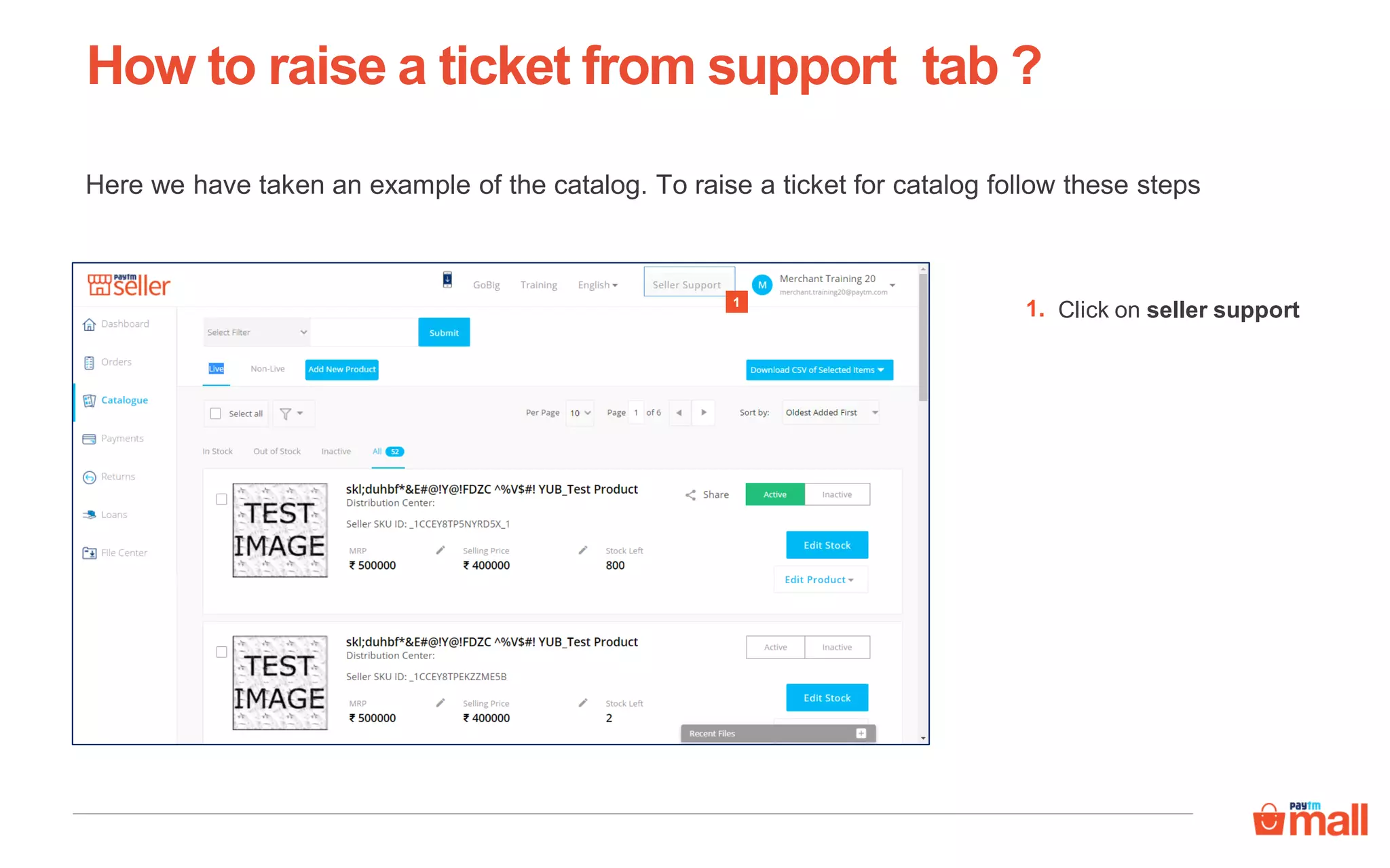Seller support tab | PPT