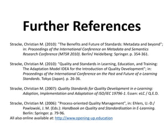 Stracke, Christian M. (2010): "The Benefits and Future of Standards: Metadata and beyond";
in: Proceedings of the Internat...