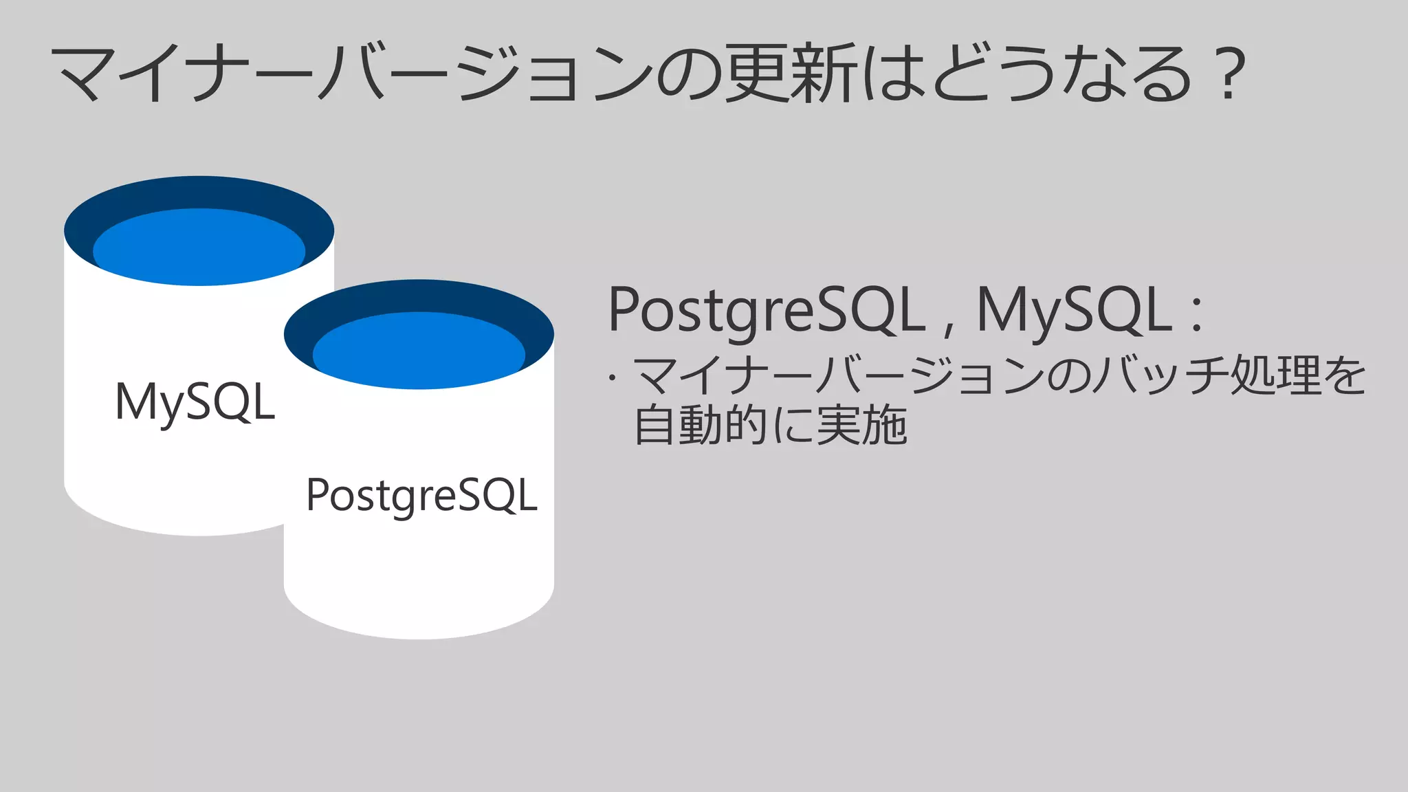 MySQL
PostgreSQL
 