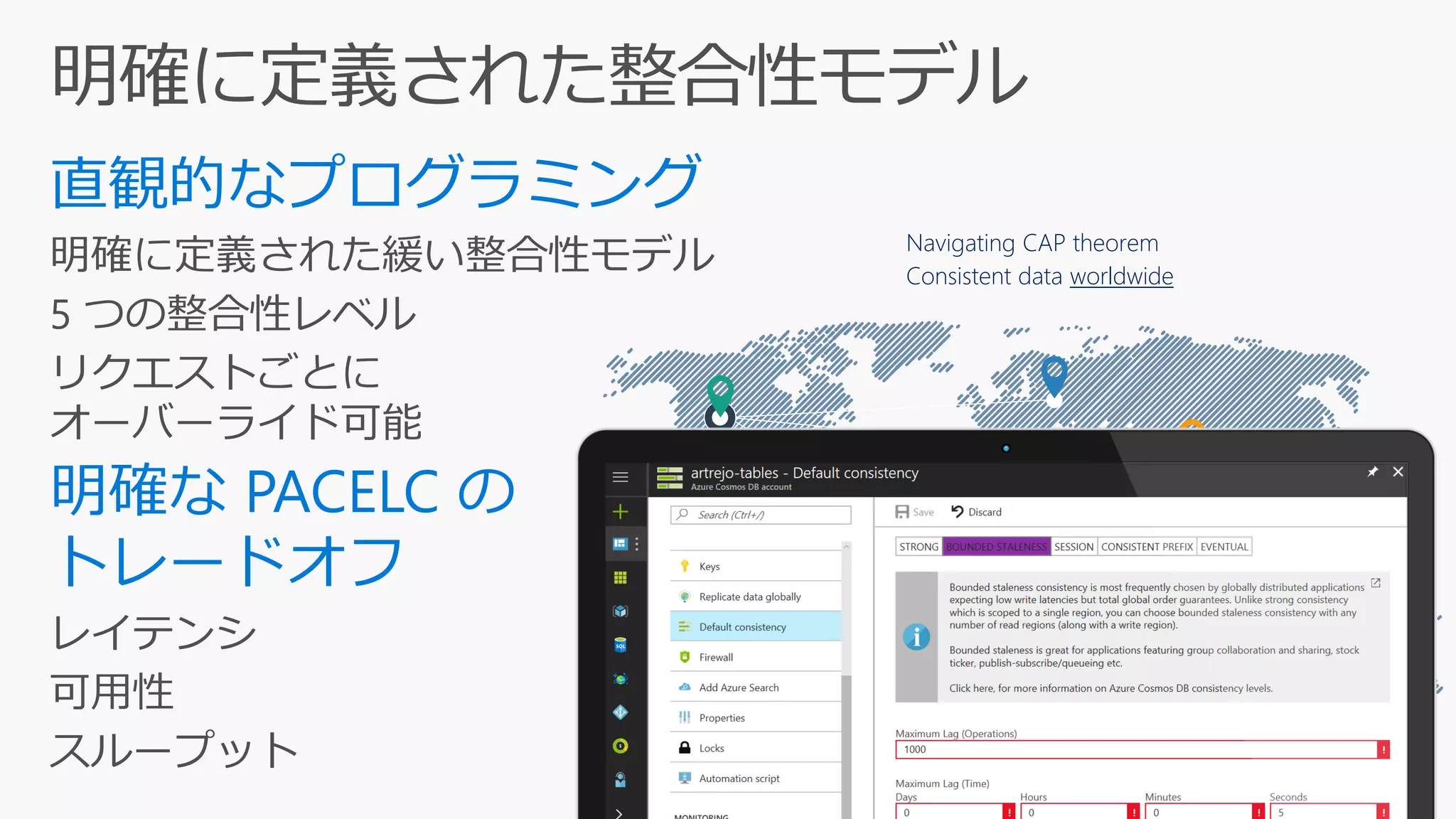 Navigating CAP theorem
Consistent data worldwide
 