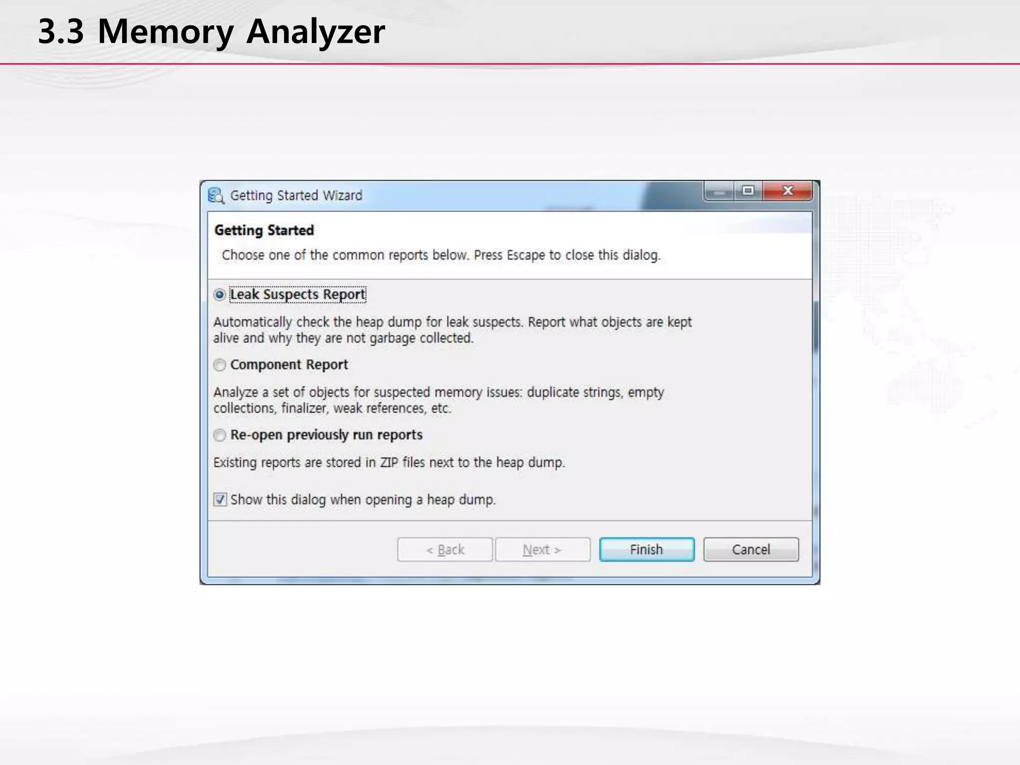 3.3 Memory Analyzer
 