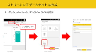 ストリーミング データセット の作成
７．ダッシュボードへのリアルタイム タイルを追加
ここをクリック
2017/09/09 CLR/H #clrh106
 