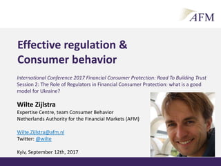 International Conference 2017 Financial Consumer Protection: Road To Building Trust
Session 2: The Role of Regulators in F...
