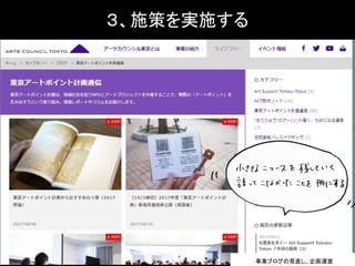３、施策を実施する
事業ブログの見直し、企画運営
 