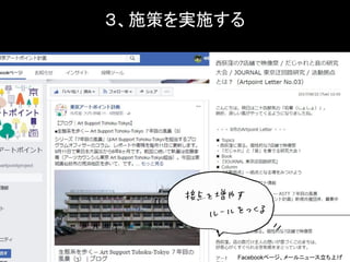 ３、施策を実施する
Facebookページ、メールニュース立ち上げ
 