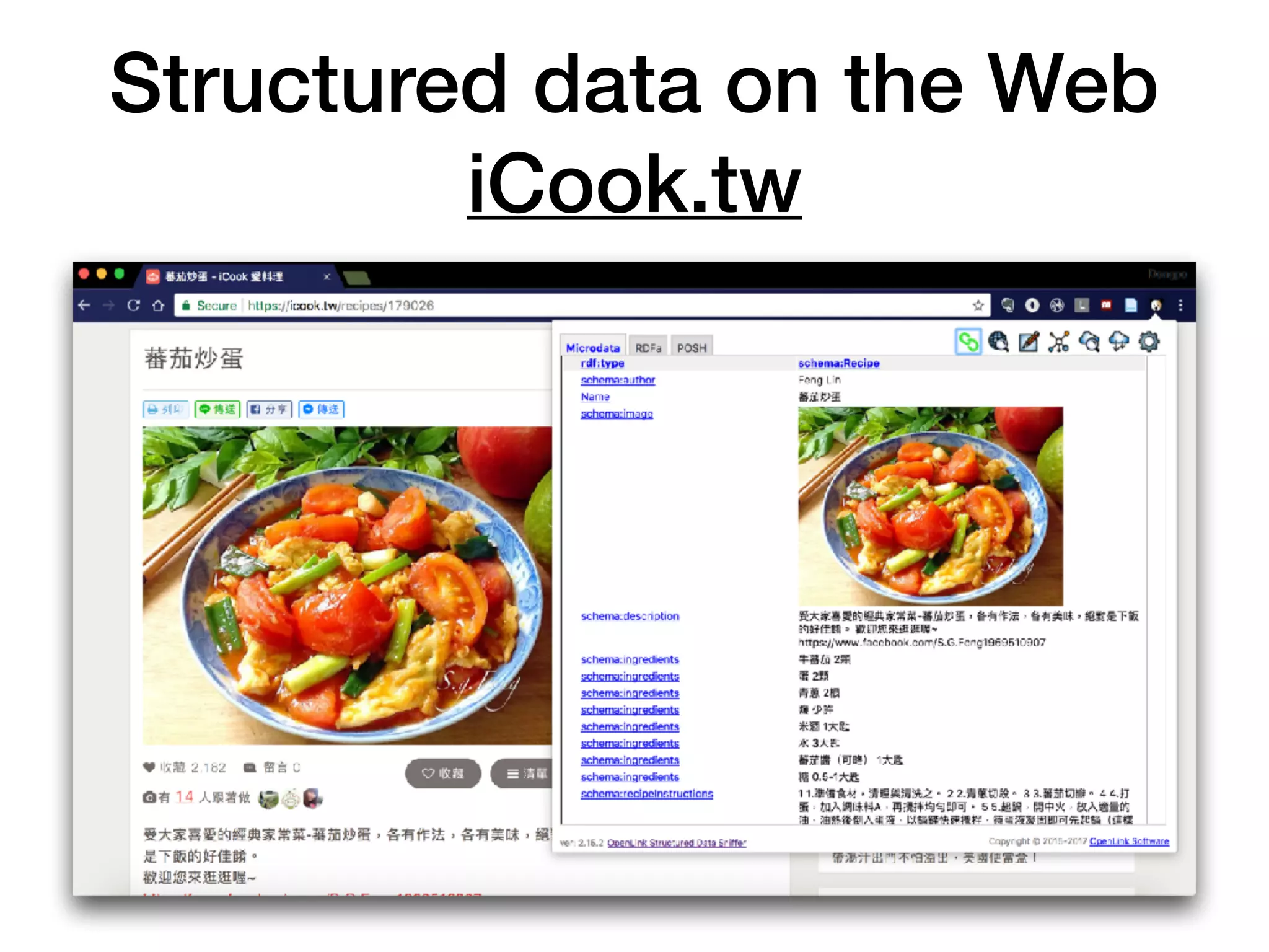 Structured data on the Web
iCook.tw
 