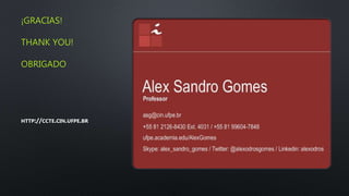 ¡GRACIAS!
THANK YOU!
OBRIGADO
HTTP://CCTE.CIN.UFPE.BR
 