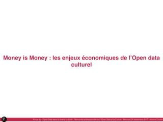 Money is Money : les enjeux économiques de l’Open data
culturel
Focus sur l’Open Data dans le champ culturel - Rencontre p...