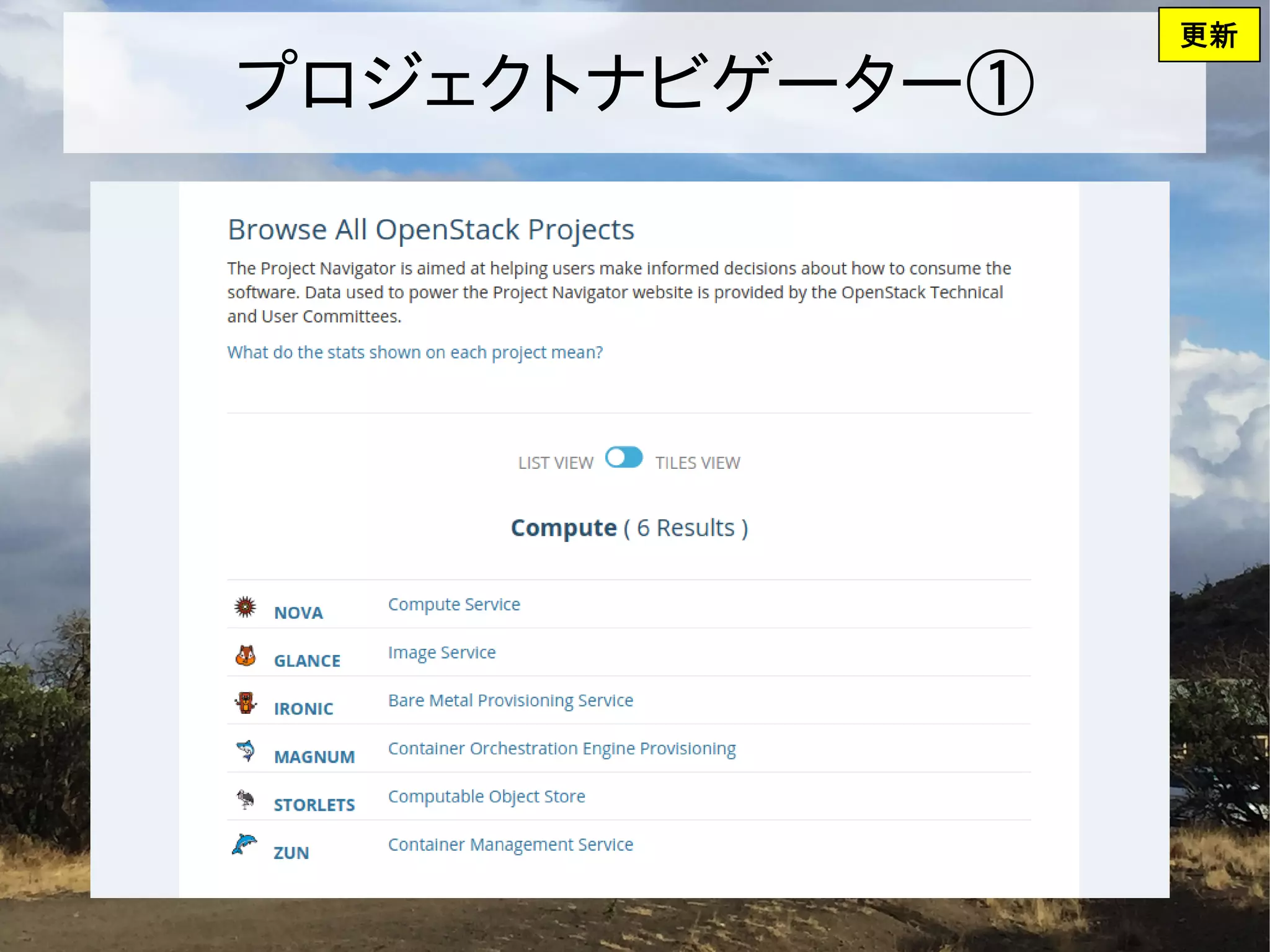 プロジェクトナビゲーター①
更新
 