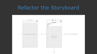 Refactor the Storyboard
 