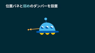 位置バネと弱めのダンパーを設置
 