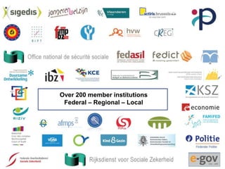 Over 200 member institutions
Federal – Regional – Local
 
