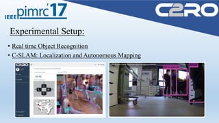 Experimental Setup:
• Real time Object Recognition
• C-SLAM: Localization and Autonomous Mapping
 