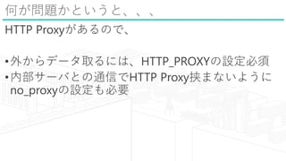 Τ}Ȥȡ
HTTP ProxyΤǡ
?⤫ǩ`ȡˤϡHTTP_PROXYO
?ڲ`ФȤͨŤHTTP ProxyЮޤʤ褦
no_proxyOҪ
 