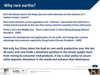 Economics of Rare Earth Projects | PDF