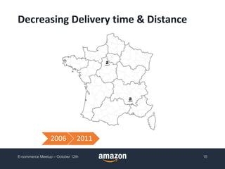 Decreasing Delivery time & Distance
E-commerce Meetup – October 12th 15
2006 2011
 