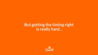 But getting the timing right
is really hard…
 