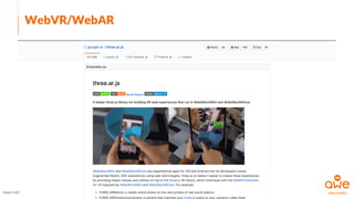 WebVR/WebAR
Image Credit
 