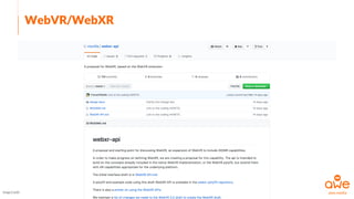 WebVR/WebXR
Image Credit
 