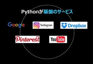 Pythonが基盤のサービス
 