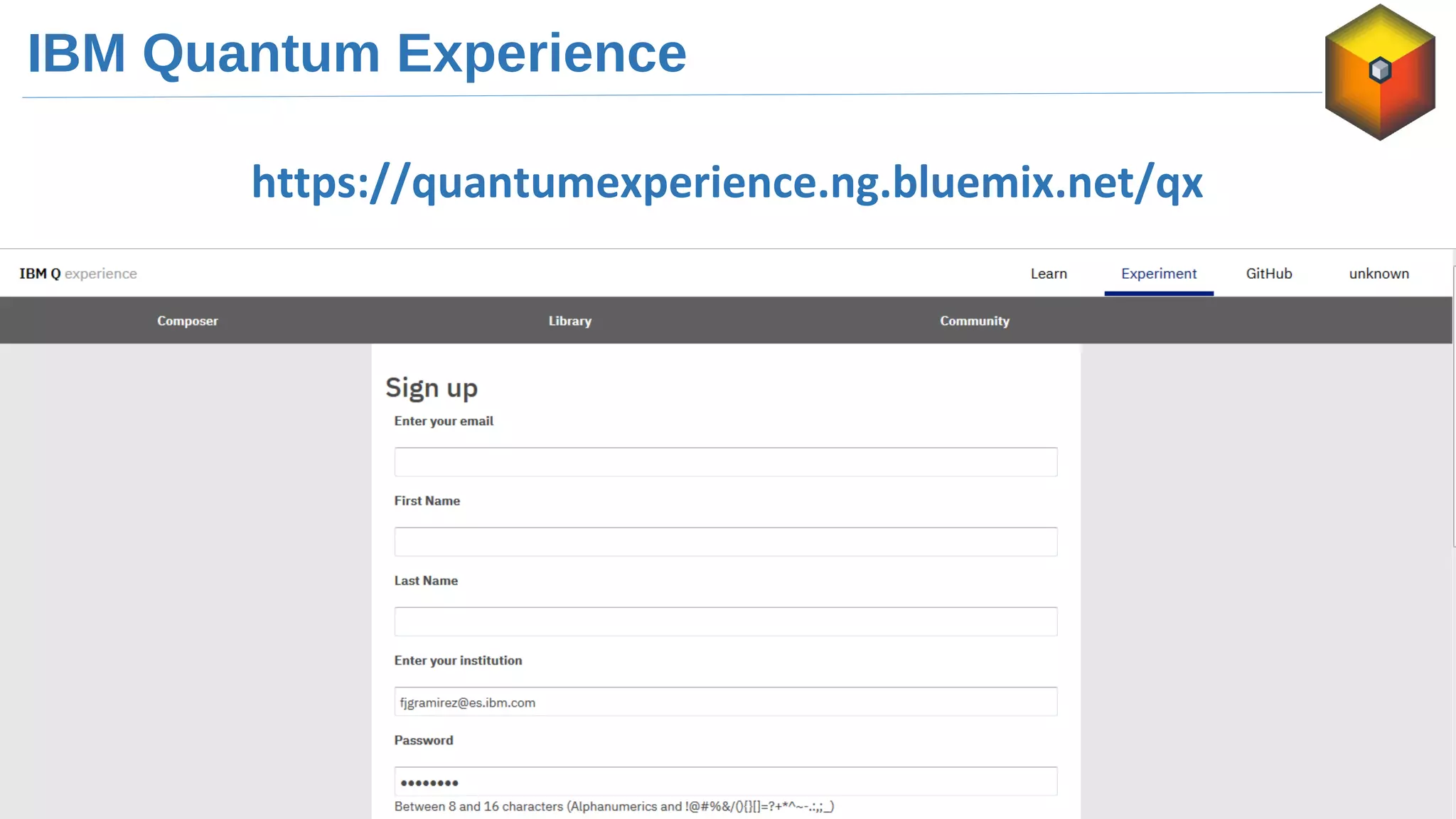 IBM Quantum Experience
https://quantumexperience.ng.bluemix.net/qx
 