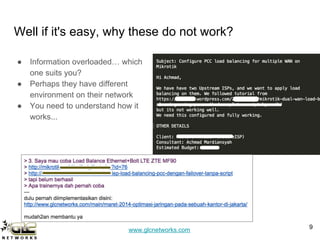 www.glcnetworks.com
Well if it's easy, why these do not work?
● Information overloaded… which
one suits you?
● Perhaps they have different
environment on their network
● You need to understand how it
works...
9
 