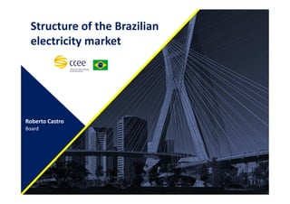 Structure of the Brazilian
electricity market
Roberto Castro
Board
 