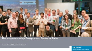 The Intrapreneurship Ecosystem at Deutsche Bahn
Deutsche Bahn | DB Systel GmbH | Skydeck
 