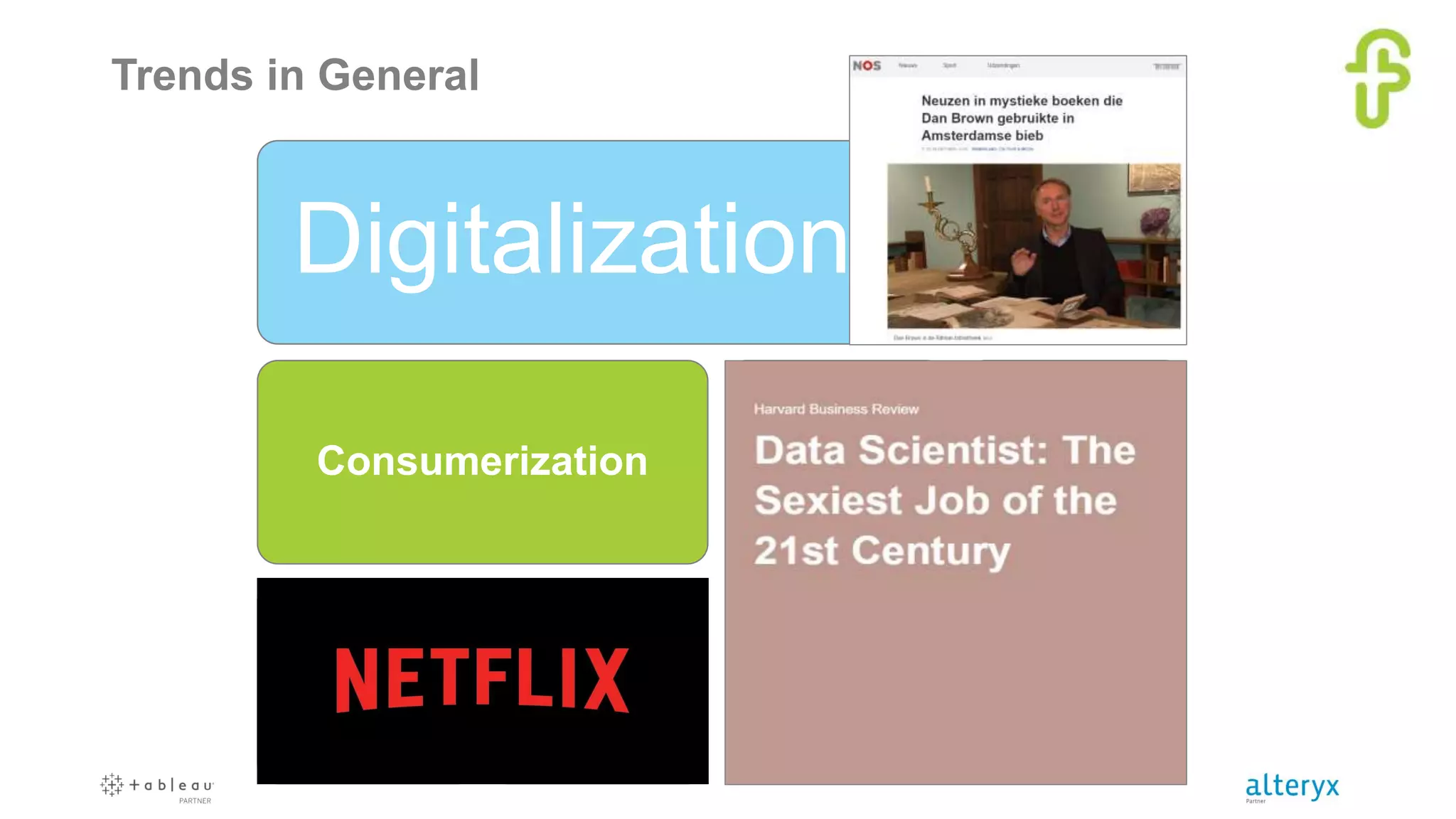 Trends in General
Digitalization
Consumerization
Mobile Cloud
Agility Analytics
Artificial
Intelligence
 