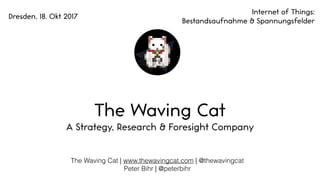 The Waving Cat | www.thewavingcat.com | @thewavingcat
Peter Bihr | @peterbihr
The Waving Cat
A Strategy, Research & Foresight Company
Dresden, 18. Okt 2017
Internet of Things:  
Bestandsaufnahme & Spannungsfelder
 