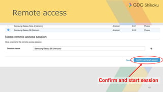 Remote access
40
Confirm and start session
 