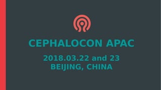 CEPHALOCON APAC
2018.03.22 and 23
BEIJING, CHINA
 