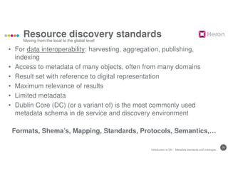 Introduction to Digital Humanities: Metadata standards and ontologies | PDF