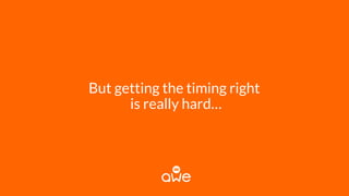 But getting the timing right
is really hard…
 