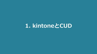 1. kintoneとCUD
 