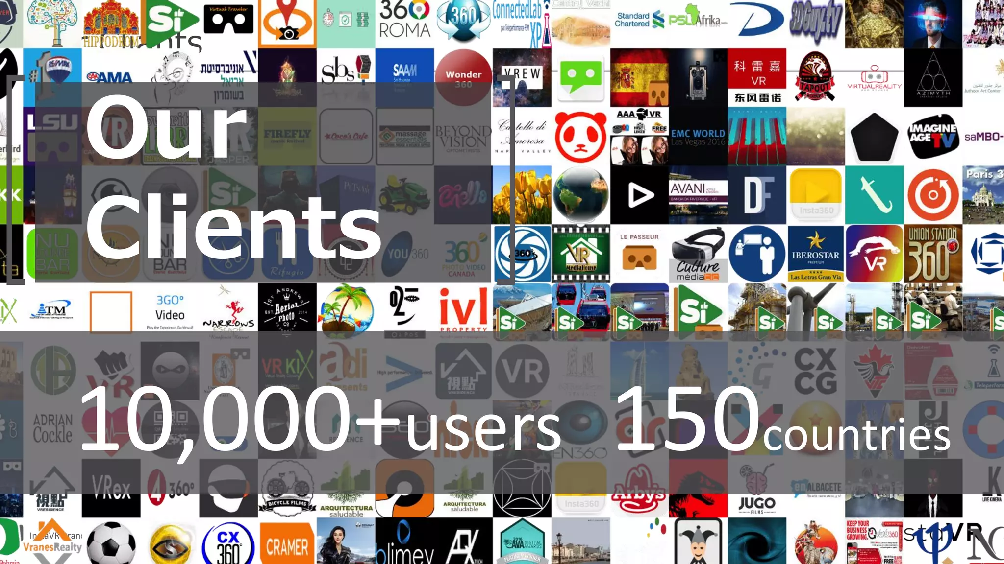 InstaVR Brand Presentation | 2016
Our Cliants
Our
Clients
10,000+users 150countries
 