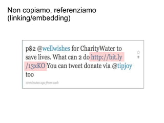 Non copiamo, referenziamo
(linking/embedding)
32
 