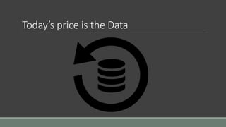 Today’s price is the Data
 