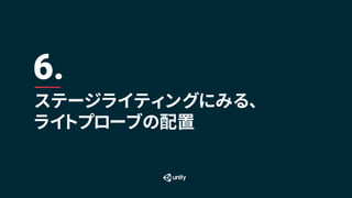 ステージライティングにみる、
ライトプローブの配置
6.
 
