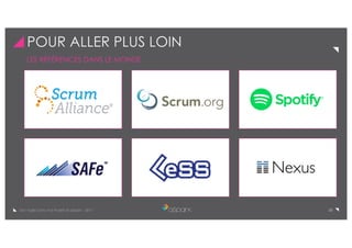 20De l’Agile Dans Vos Projets © aSpark - 2017
POUR ALLER PLUS LOIN
LES RÉFÉRENCES DANS LE MONDE
 