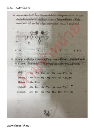 ข้อสอบ PAT2 มีนา 57
www.theactkk.net
 