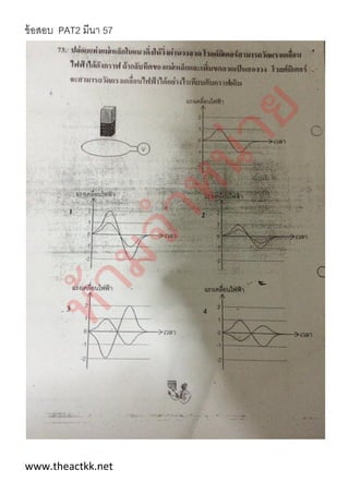 ข้อสอบ PAT2 มีนา 57
www.theactkk.net
 