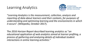 eLearning, Open Education & Analytics @ICDE | PPT