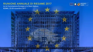 RIUNIONE ANNUALE RI RIESAME 2017
1
 