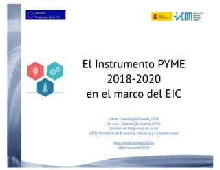 20171123 El instrumento PYME en el marco del EIC 2018-2020