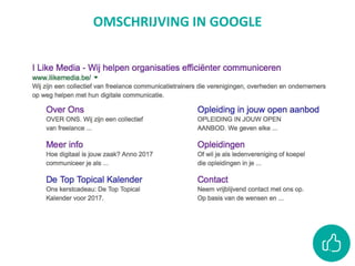 OMSCHRIJVING IN GOOGLE
 