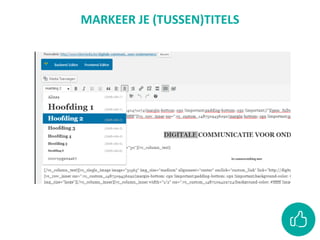 MARKEER JE (TUSSEN)TITELS
 