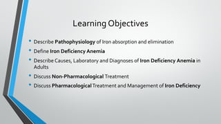 Treatment of Iron Deficiency Anemia in Adults | PDF