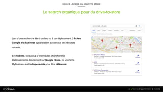 Google My Business, le store locator organique
82
/ Proposé par Google, Mybusiness est un annuaire sur lequel les
marques ...