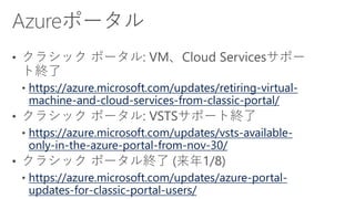 [Azure Council Experts (ACE) 第26回定例会] Microsoft Azureアップデート情報 (2017/10/20-2017/12/08)